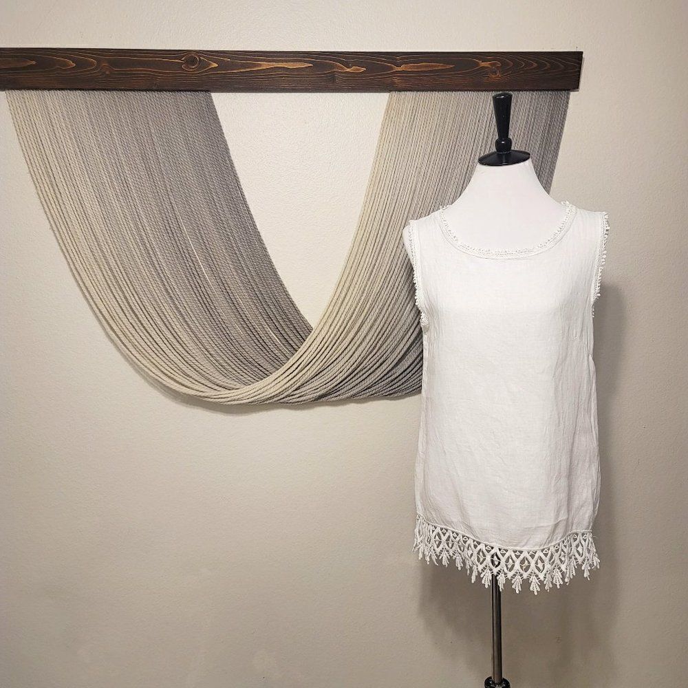 Valentina Naldi Linen Tank Top Blouse Sz L